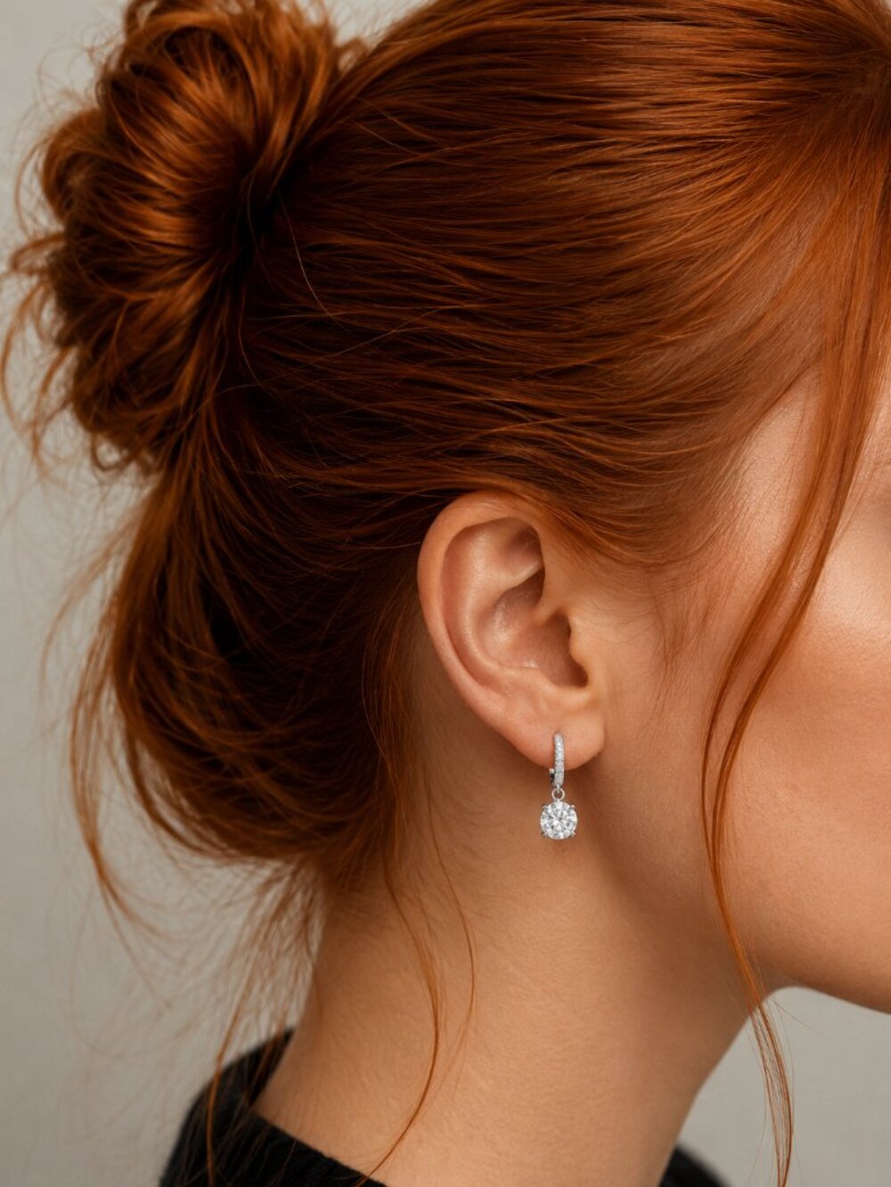 ER44-Wright drops 1 ct Moissanite earrings with pave in s925